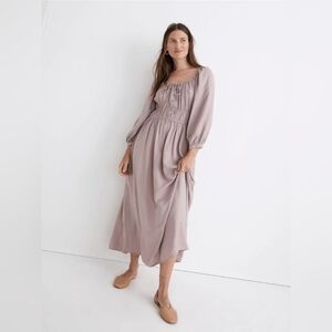 Madewell Twill Sophia Midi Dress